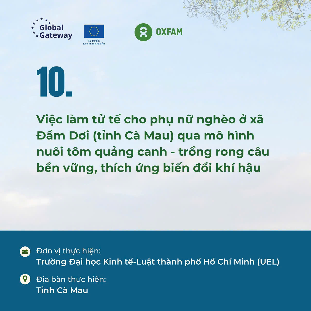 PWG Project initiative in Dam Doi, Ca Mau